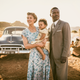 Rosamund Pike as Ruth Williams, Madison Manowe as Baby Jaqueline and David Oyelowo as Seretse Khama in the film A United Kingdom (Stanislav Honzik)